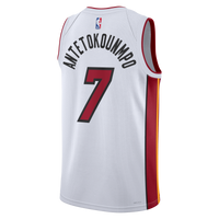 Giannis Antetokounmpo Miami Heat Basketball Jersey, White Swingman Sportswear Jersey Shirt, Sleeveless Athletic Tank Jersey, Casual Gift for Men