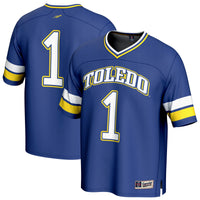Toledo Rockets Football Jersey, Navy Fashion Lightweight Sportswear Jersey Shirt, Lightweight Breathable Athletic Jersey, Casual Gift for Men