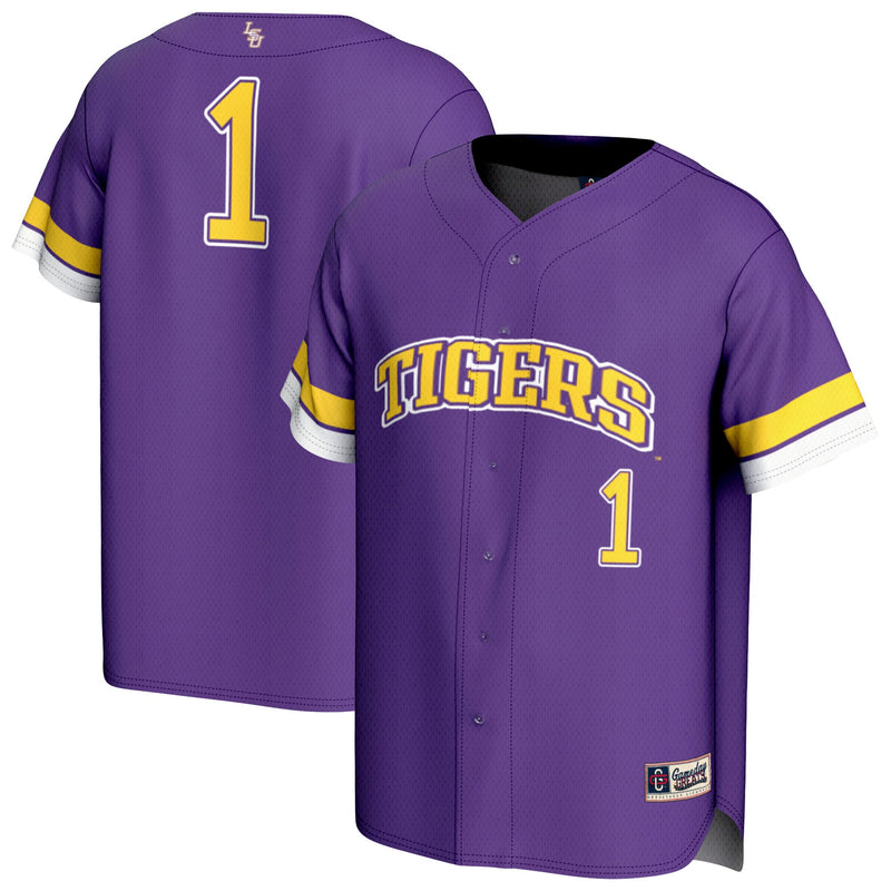 LSU Tigers Baseball Jersey, Purple Fashion Sportswear Jersey Shirt, Lightweight Breathable Athletic Jersey, Casual Gift for Men, Style 202415306