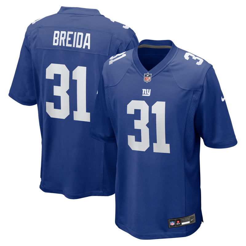 Matt Breida New York Giants Football Jersey, Royal Game Sportswear Jersey Shirt, Lightweight Breathable Athletic Jersey, Casual Gift for Men