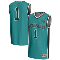 Coastal Carolina Chanticleers Basketball Jersey, Light Blue Sportswear Jersey Shirt, Sleeveless Athletic Tank Jersey, Casual Gift for Men