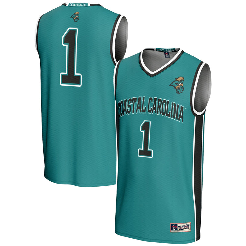 Coastal Carolina Chanticleers Basketball Jersey, Light Blue Sportswear Jersey Shirt, Sleeveless Athletic Tank Jersey, Casual Gift for Men