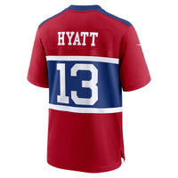 Jalin Hyatt New York Giants Football Jersey, Red Game Sportswear Jersey Shirt, Lightweight Breathable Athletic Jersey, Casual Gift for Men