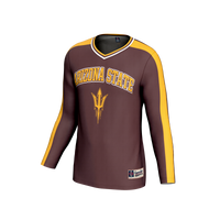 Arizona State Sun Devils Volleyball Jersey, Maroon Fashion Sportswear Jersey Shirt, Lightweight Breathable Athletic Jersey, Casual Gift for Men