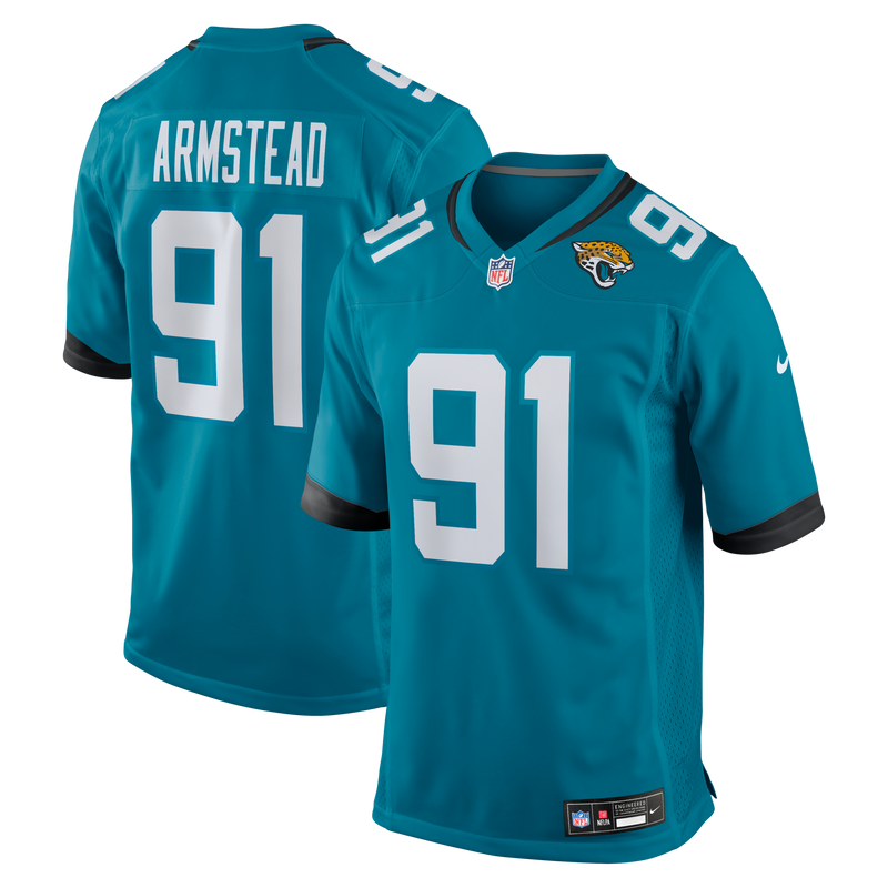 Arik Armstead Jacksonville Jaguars Football Jersey, Teal Sportswear Jersey Shirt, Lightweight Breathable Athletic Jersey, Casual Gift for Men