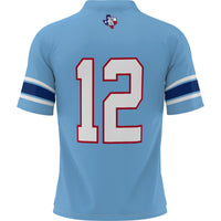 Rice Owls Football Jersey, Light Blue Sportswear Jersey Shirt, Lightweight Breathable Athletic Jersey, Casual Gift for Men