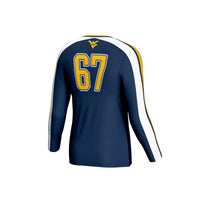 West Virginia Mountaineers Volleyball Jersey, Navy Fashion Sportswear Jersey Shirt, Lightweight Breathable Athletic Jersey, Casual Gift for Men