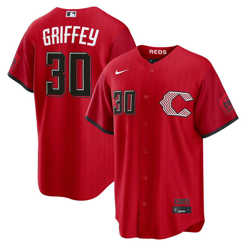 Ken Griffey Jr. Cincinnati Reds Baseball Jersey, Red Sportswear Jersey Shirt, Lightweight Breathable Athletic Jersey, Casual Gift for Men