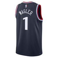 Keaton Wagler LA Clippers Basketball Jersey, Navy Replica Swingman Sportswear Jersey Shirt, Sleeveless Athletic Tank Jersey, Casual Gift for Men