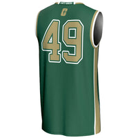 Charlotte 49ers Basketball Jersey, Green Lightweight Sportswear Jersey Shirt, Sleeveless Athletic Tank Jersey, Casual Gift for Men