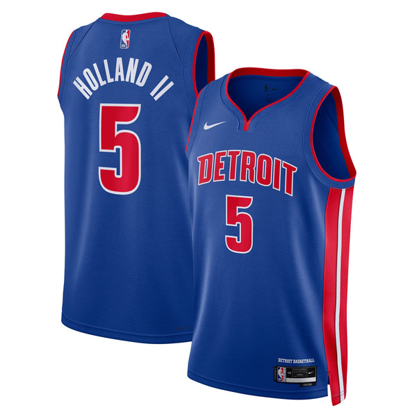 Detroit Pistons Icon Swingman Jersey NBA 2024 Draft First Round Pick - Blue - Ron Holland II