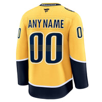 Nashville Predators Hockey Jersey, Gold Premium Home Sportswear Jersey Shirt, Long Sleeve Hockey Sweater Jersey, Casual Gift for Men