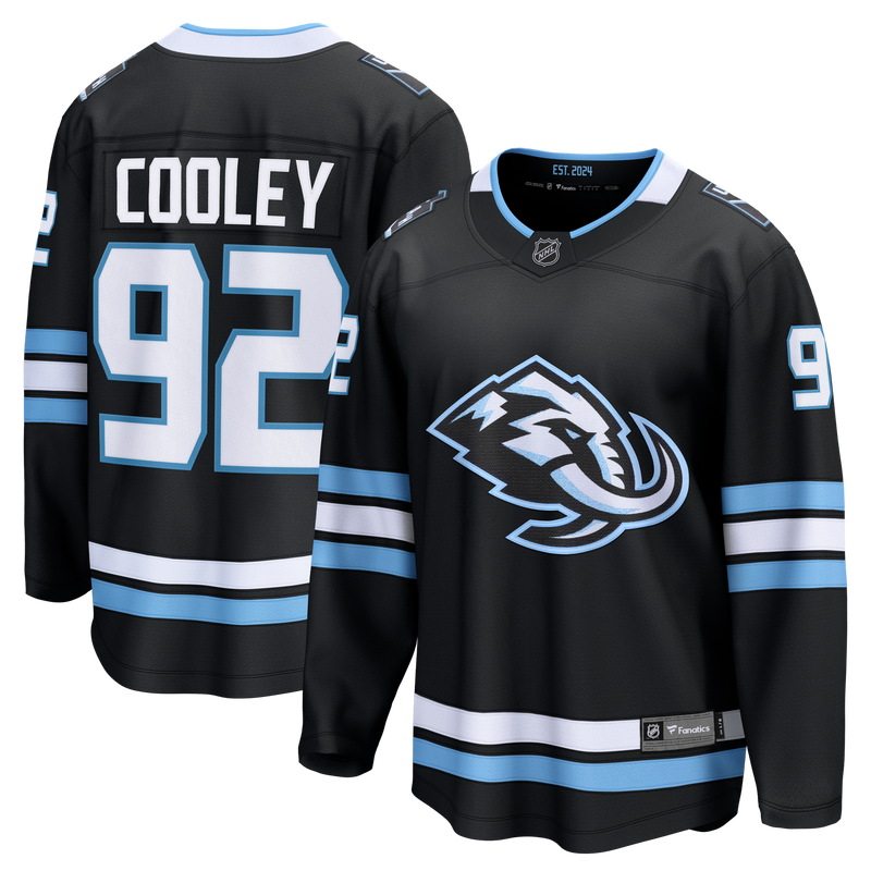 Logan Cooley Utah Mammoth Hockey Jersey, Black Breakaway Home Sportswear Jersey Shirt, Long Sleeve Hockey Sweater Jersey, Casual Gift for Men