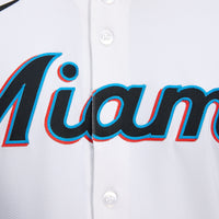 Miami Marlins Baseball Jersey, White Elite Home Sportswear Jersey Shirt, Lightweight Breathable Athletic Jersey, Casual Gift for Men