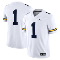 Michigan Wolverines Football Jersey, White Game Sportswear Jersey Shirt, Lightweight Breathable Athletic Jersey, Casual Gift for Men