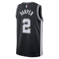 Dylan Harper San Antonio Spurs Basketball Jersey, Black Swingman Sportswear Jersey Shirt, Sleeveless Athletic Tank Jersey, Casual Gift for Men