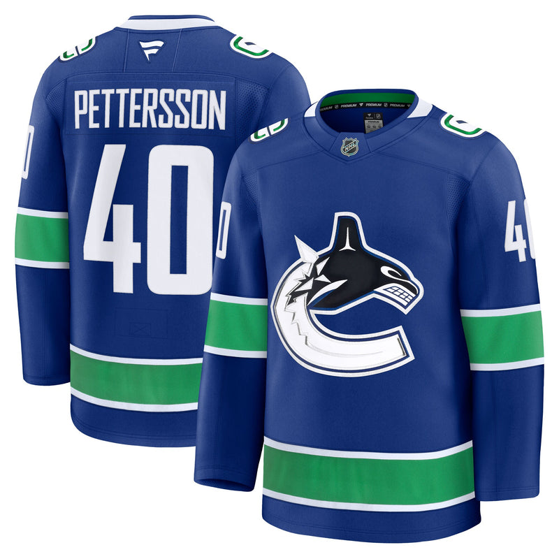 Elias Pettersson Vancouver Canucks Hockey Jersey, Blue Premium Sportswear Jersey Shirt, Long Sleeve Hockey Sweater Jersey, Casual Gift for Men
