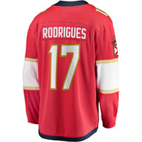 Evan Rodrigues Florida Panthers Hockey Jersey, Red Breakaway Sportswear Jersey Shirt, Long Sleeve Hockey Sweater Jersey, Casual Gift for Men