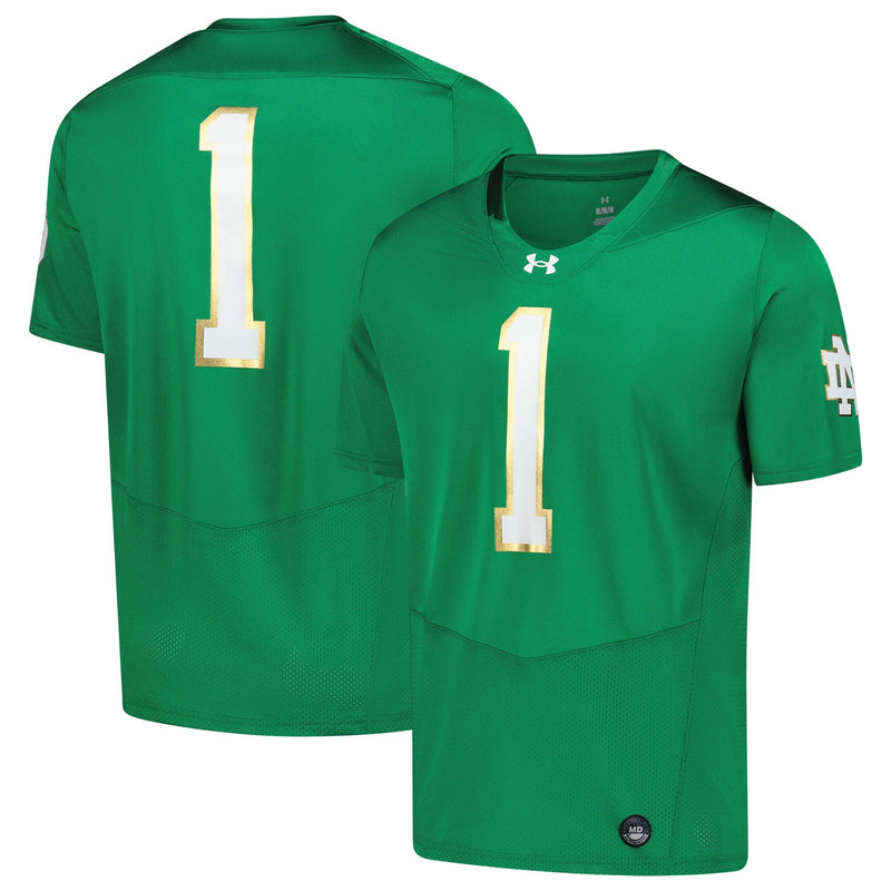 Notre Dame Fighting Irish Football Jersey, Green Replica Sportswear Jersey Shirt, Lightweight Breathable Athletic Jersey, Casual Gift for Men