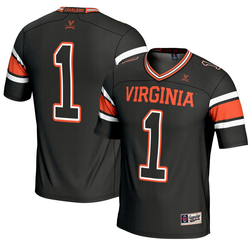 Virginia Cavaliers Football Jersey, Black Sportswear Jersey Shirt, Lightweight Breathable Athletic Jersey, Casual Gift for Men, Style 5234358