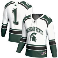 Michigan State Spartans Hockey Jersey, White Sportswear Jersey Shirt, Long Sleeve Hockey Sweater Jersey, Casual Gift for Men, Style 200060822