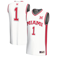 Miami University RedHawks Basketball Jersey, White Fashion Sportswear Jersey Shirt, Sleeveless Athletic Tank Jersey, Casual Gift for Men