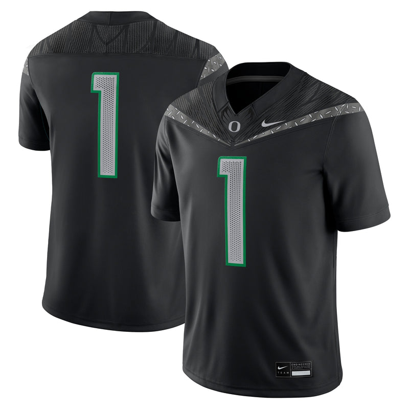Oregon Ducks Football Jersey, Black Game Sportswear Jersey Shirt, Lightweight Breathable Athletic Jersey, Casual Gift for Men, Style 200894068
