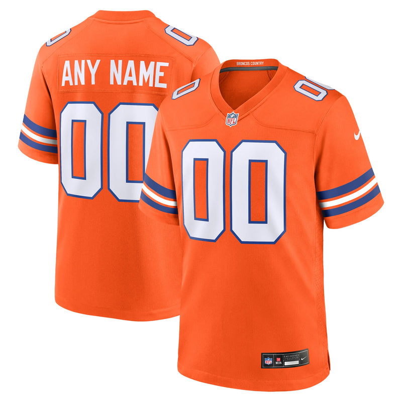 Denver Broncos Football Jersey, Orange Game Throwback Sportswear Jersey Shirt, Lightweight Breathable Athletic Jersey, Casual Gift for Men