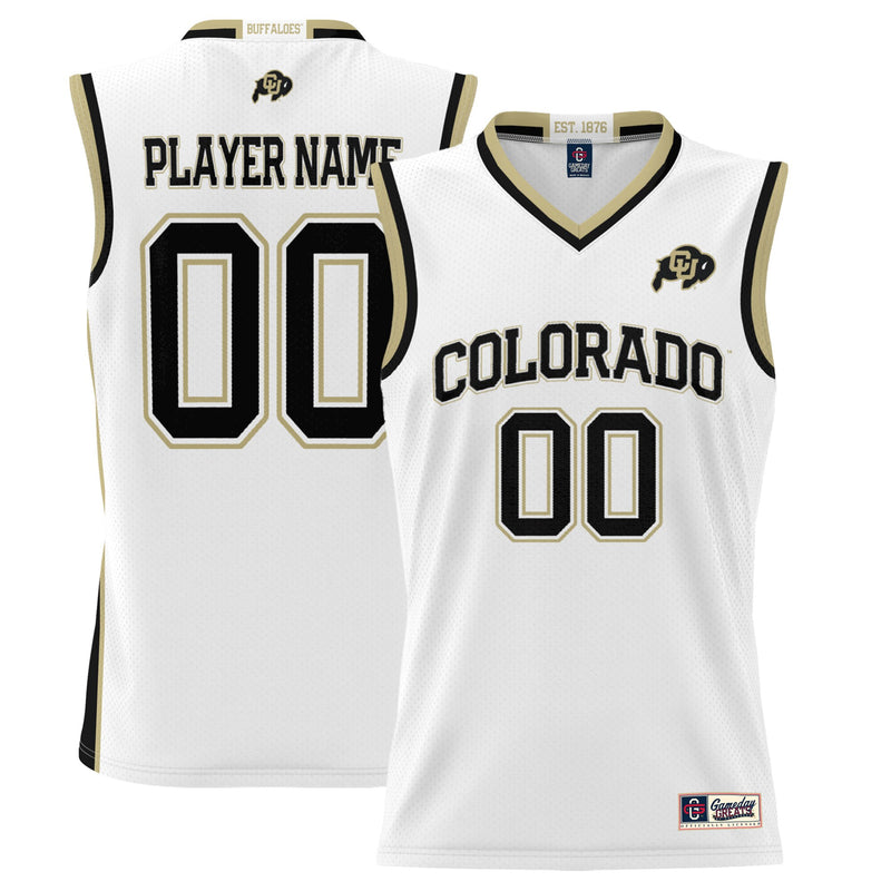 Colorado Buffaloes Basketball Jersey, White Lightweight Sportswear Jersey Shirt, Sleeveless Athletic Tank Jersey, Casual Gift for Men