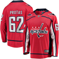 Ilya Protas Washington Capitals Hockey Jersey, Red Breakaway Sportswear Jersey Shirt, Long Sleeve Hockey Sweater Jersey, Casual Gift for Men