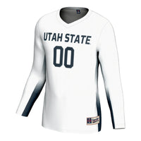 Utah State Aggies Volleyball Jersey, White Lightweight Sportswear Jersey Shirt, Lightweight Breathable Athletic Jersey, Casual Gift for Men