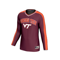 Virginia Tech Hokies Volleyball Jersey, Maroon Fashion Sportswear Jersey Shirt, Lightweight Breathable Athletic Jersey, Casual Gift for Men