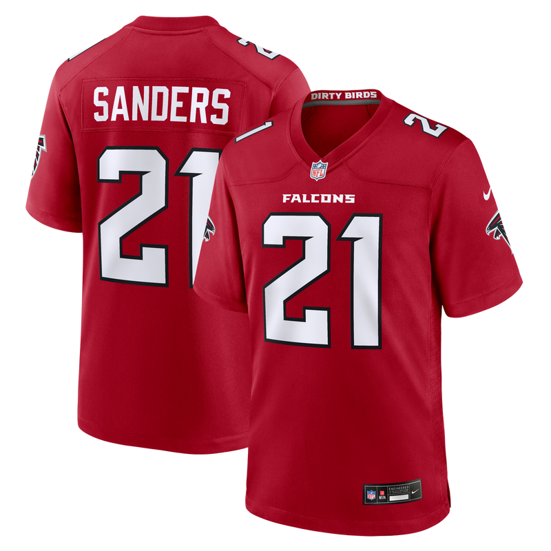 Deion Sanders Atlanta Falcons Football Jersey, Red Game Sportswear Jersey Shirt, Lightweight Breathable Athletic Jersey, Casual Gift for Men