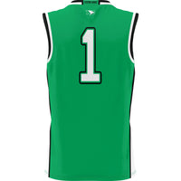North Dakota Basketball Jersey, Green Lightweight Sportswear Jersey Shirt, Sleeveless Athletic Tank Jersey, Casual Gift for Men, Style 5281309