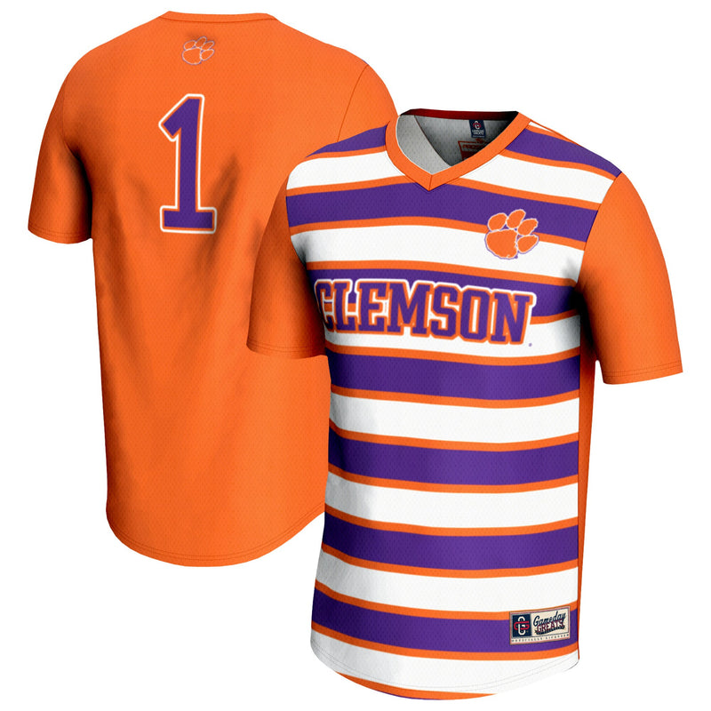Clemson Tigers Soccer Jersey, Orange Sportswear Jersey Shirt, Lightweight Breathable Athletic Jersey, Casual Gift for Men, Style 203152700