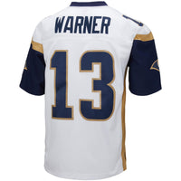 Kurt Warner Los Angeles Rams Football Jersey, White Replica Sportswear Jersey Shirt, Lightweight Breathable Athletic Jersey, Casual Gift for Men