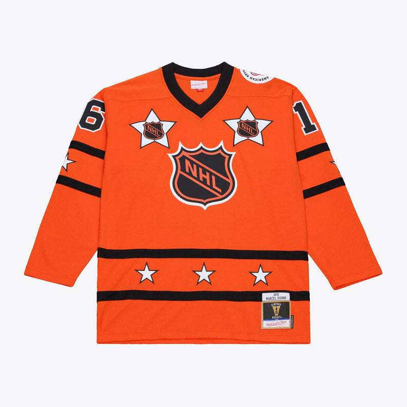 Marcel Dionne Orange 1976 NHL All-Star Game Power Play Hockey Jersey, Sportswear Jersey Shirt, Long Sleeve Hockey Jersey, Casual Gift for Men