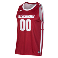 Wisconsin Badgers Basketball Jersey, Red Sportswear Jersey Shirt, Sleeveless Athletic Tank Jersey, Casual Gift for Men