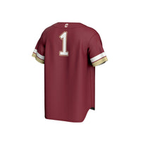 Charleston Cougars Baseball Jersey, Maroon Sportswear Jersey Shirt, Lightweight Breathable Athletic Jersey, Casual Gift for Men, Style 202497511