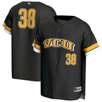 VCU Rams Baseball Jersey, Black Fashion Lightweight Sportswear Jersey Shirt, Lightweight Breathable Athletic Jersey, Casual Gift for Men