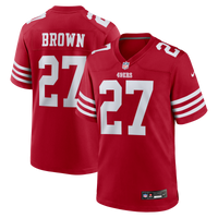 Ji'Ayir Brown San Francisco 49ers Football Jersey, Scarlet Sportswear Jersey Shirt, Lightweight Breathable Athletic Jersey, Casual Gift for Men