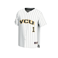 VCU Rams Baseball Jersey, White Fashion Lightweight Sportswear Jersey Shirt, Lightweight Breathable Athletic Jersey, Casual Gift for Men
