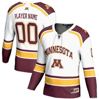 Minnesota Golden Gophers Hockey Jersey, White Sportswear Jersey Shirt, Long Sleeve Hockey Sweater Jersey, Casual Gift for Men