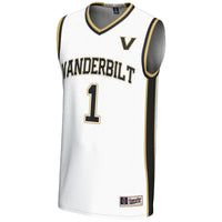 Vanderbilt Commodores Basketball Jersey, White Replica Lightweight Sportswear Jersey Shirt, Sleeveless Athletic Tank Jersey, Casual Gift for Men