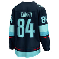 Kaapo Kakko Seattle Kraken Hockey Jersey, Blue Breakaway Home Sportswear Jersey Shirt, Long Sleeve Hockey Sweater Jersey, Casual Gift for Men