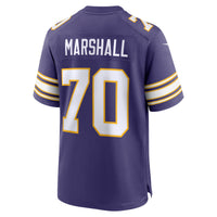 Jim Marshall Minnesota Vikings Football Jersey, Purple Game Sportswear Jersey Shirt, Lightweight Breathable Athletic Jersey, Casual Gift for Men