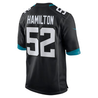 DaVon Hamilton Jacksonville Jaguars Football Jersey, Black Sportswear Jersey Shirt, Lightweight Breathable Athletic Jersey, Casual Gift for Men