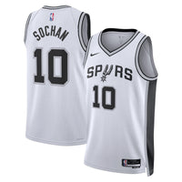 Jeremy Sochan San Antonio Spurs Basketball Jersey, White Swingman Sportswear Jersey Shirt, Sleeveless Athletic Tank Jersey, Casual Gift for Men