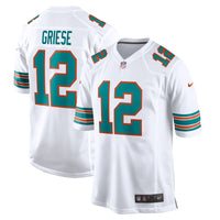 Bob Griese Miami Dolphins Football Jersey, White Sportswear Jersey Shirt, Lightweight Breathable Athletic Jersey, Casual Gift for Men