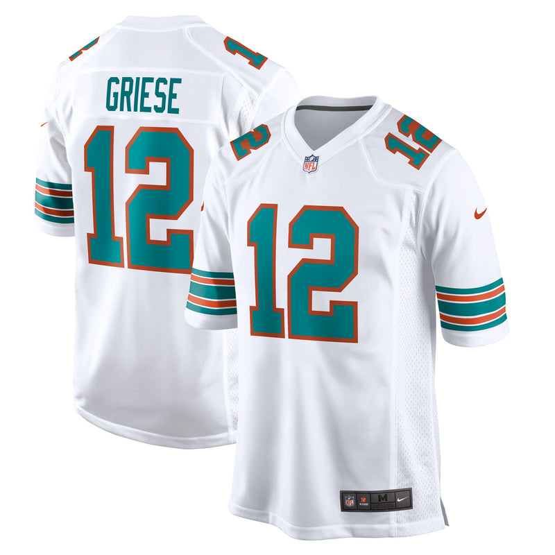 Bob Griese Miami Dolphins Football Jersey, White Sportswear Jersey Shirt, Lightweight Breathable Athletic Jersey, Casual Gift for Men